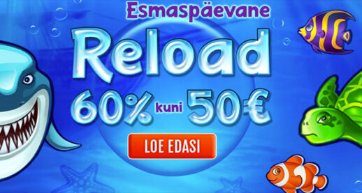 Esmaspäeviti GrandX kasiinos 60% kuni €50 boonust