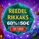 Reedeti saab GrandX kasiinos 60% boonust kuni €50