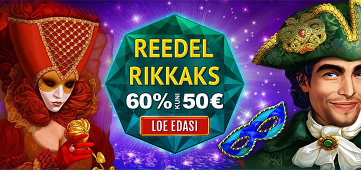 Reedeti saab GrandX kasiinos 60% boonust kuni €50