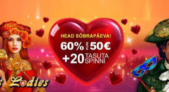 GrandX sõbrapäeva eripakkumine: 60% kuni €50 boonust