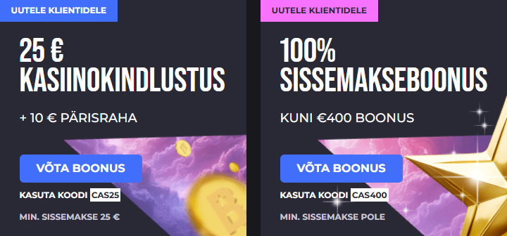 OlyBet kasiino pakkumised: 25 € kasiinokindlustus + 10 € pärisraha ja kuni 400 € sissemakseboonus uutele klientidele.