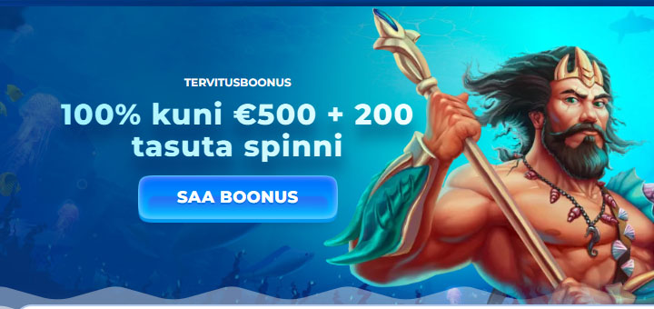 Posido kasiino boonus - 100% kuni €500 boonust ja 200 tasuta spinni. Saa boonus. 