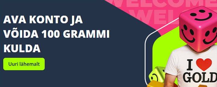 Ava Nutz kasiino konto ja võida 100 grammi kulda. Uuri lähemalt.